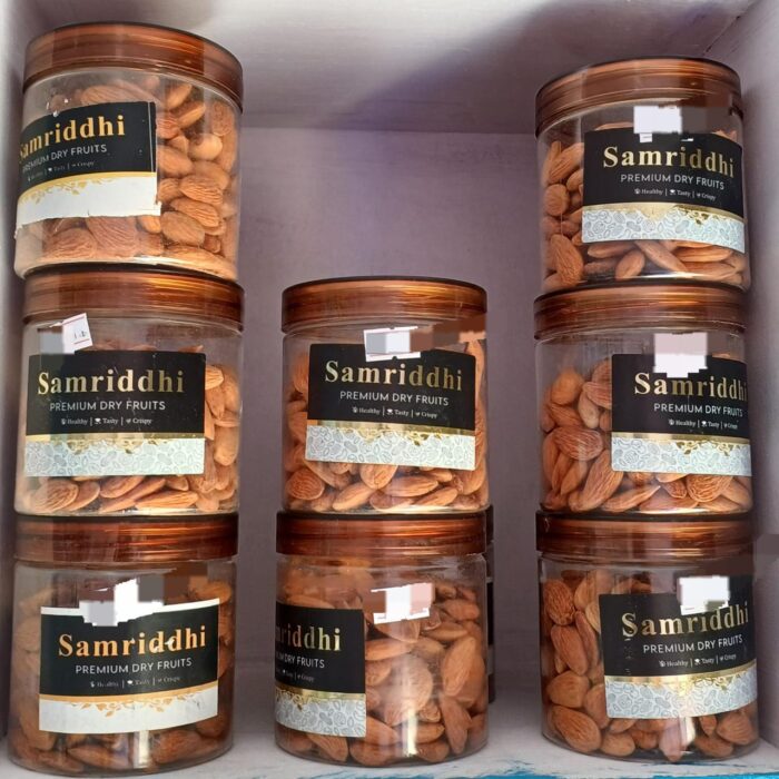 Samridhi Almonds - Bold Size, 250g Jar Pack, Premium Dry Fruits